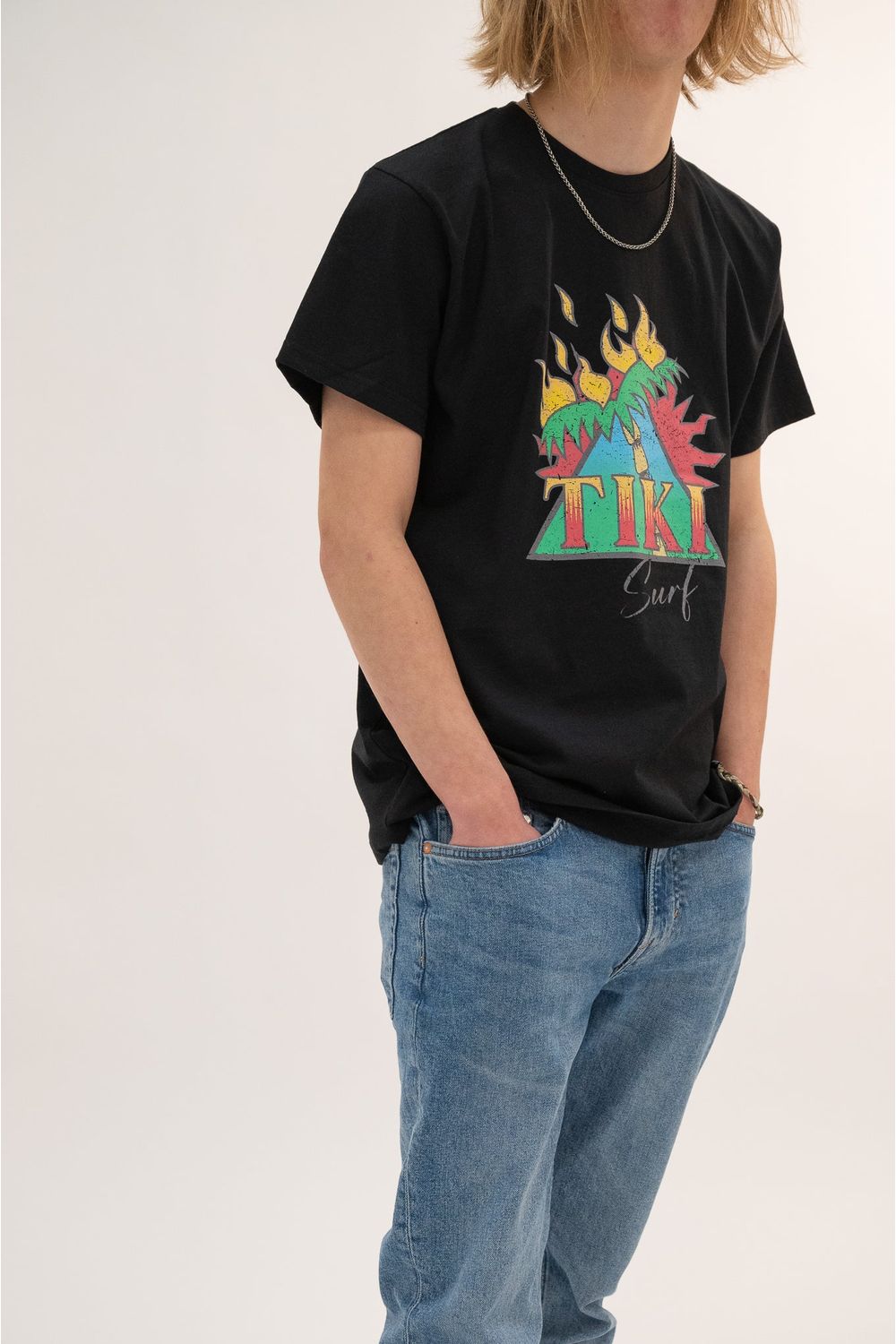 Tiki Burning Palm Short Sleeve T-Shirt