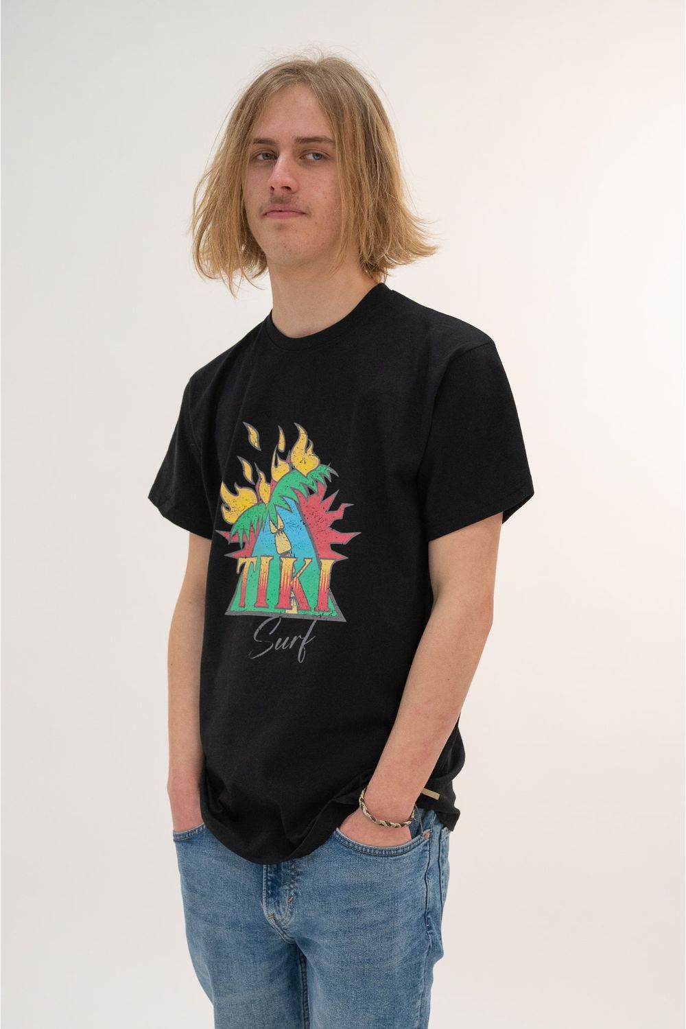 Tiki Burning Palm Short Sleeve T-Shirt