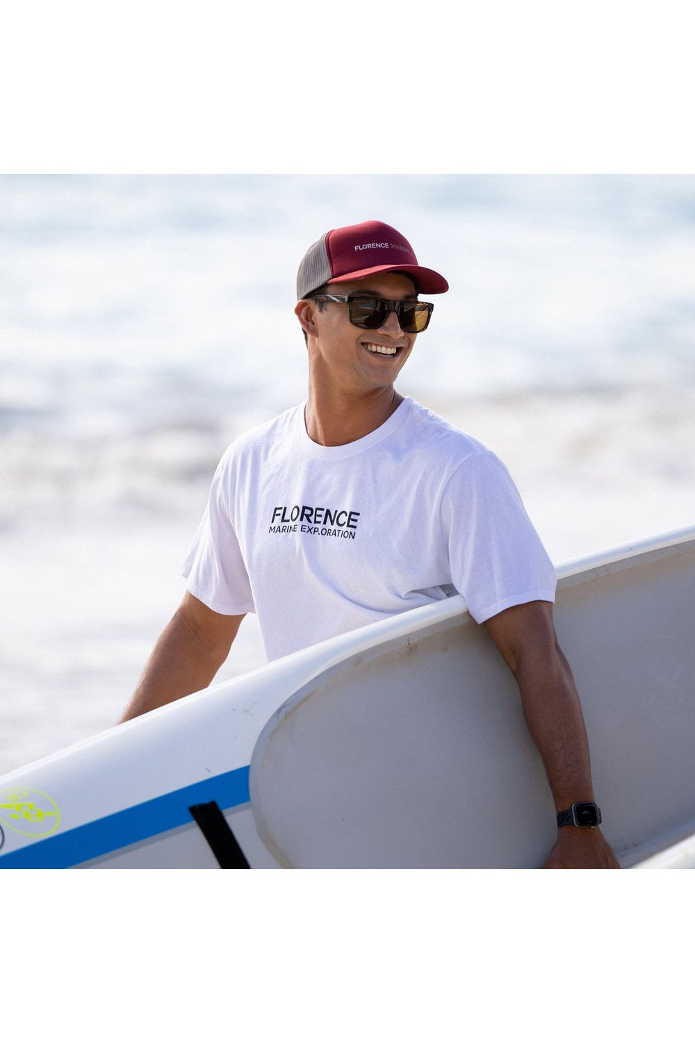 Florence Marine X Foam Trucker Hat Maroon