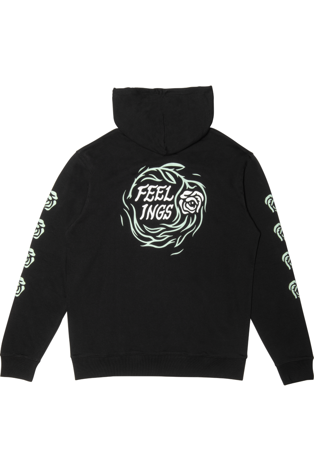 And Feelings Fire Rose Hoodie Black