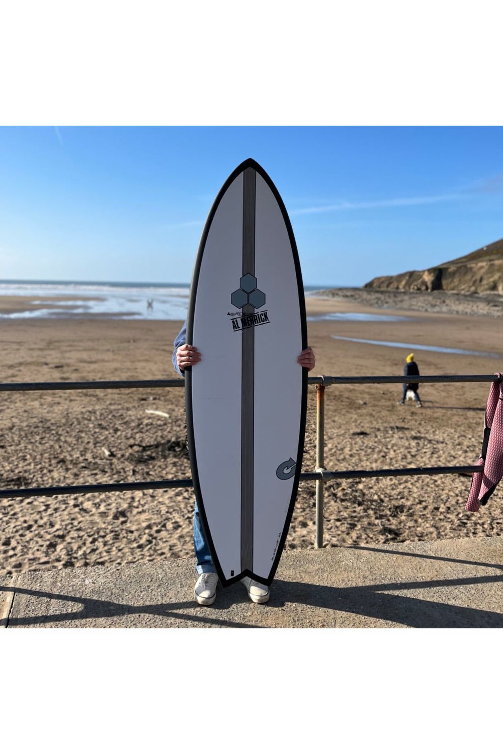 Torq Surfboard Pod Mod at beach top side full