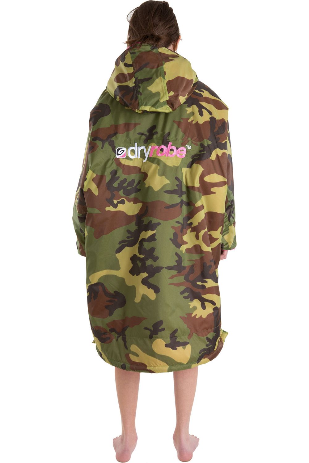 Dryrobe Advance Kids Long Sleeve Camo/Pink