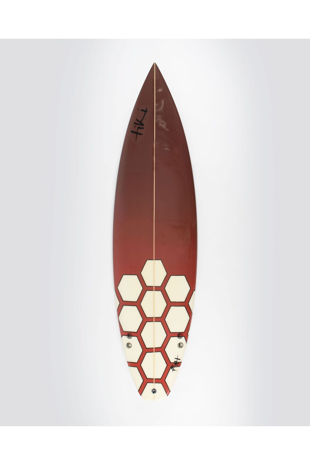 6'2 Tiki Gloss And Polish Shortboard Red Custom Surfboard