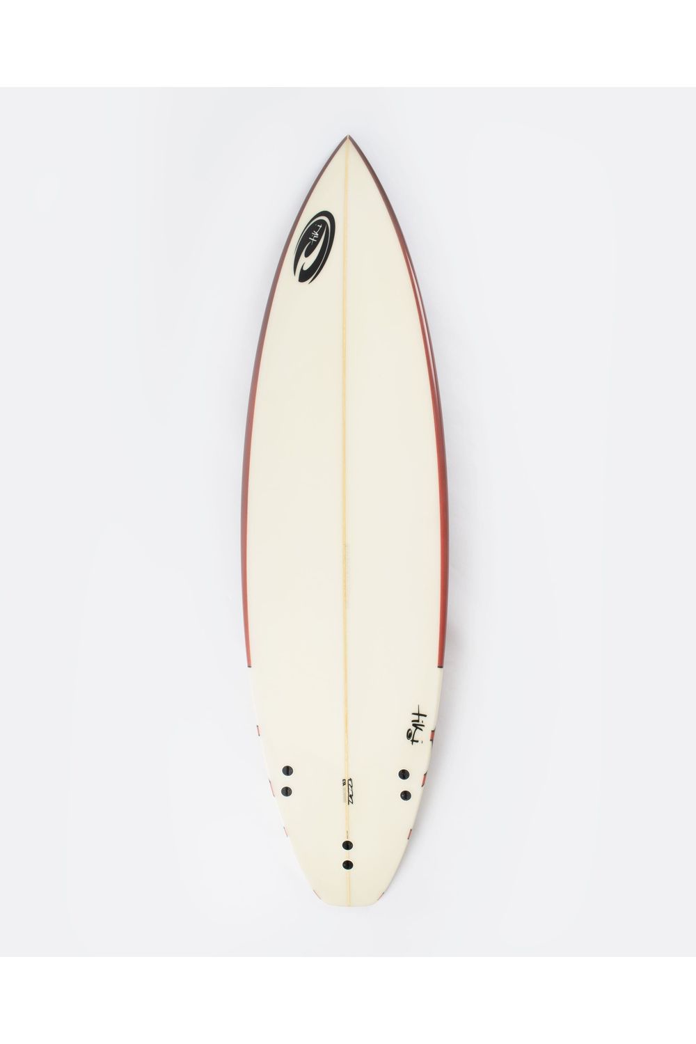 6'2 Tiki Gloss And Polish Shortboard Red Custom Surfboard