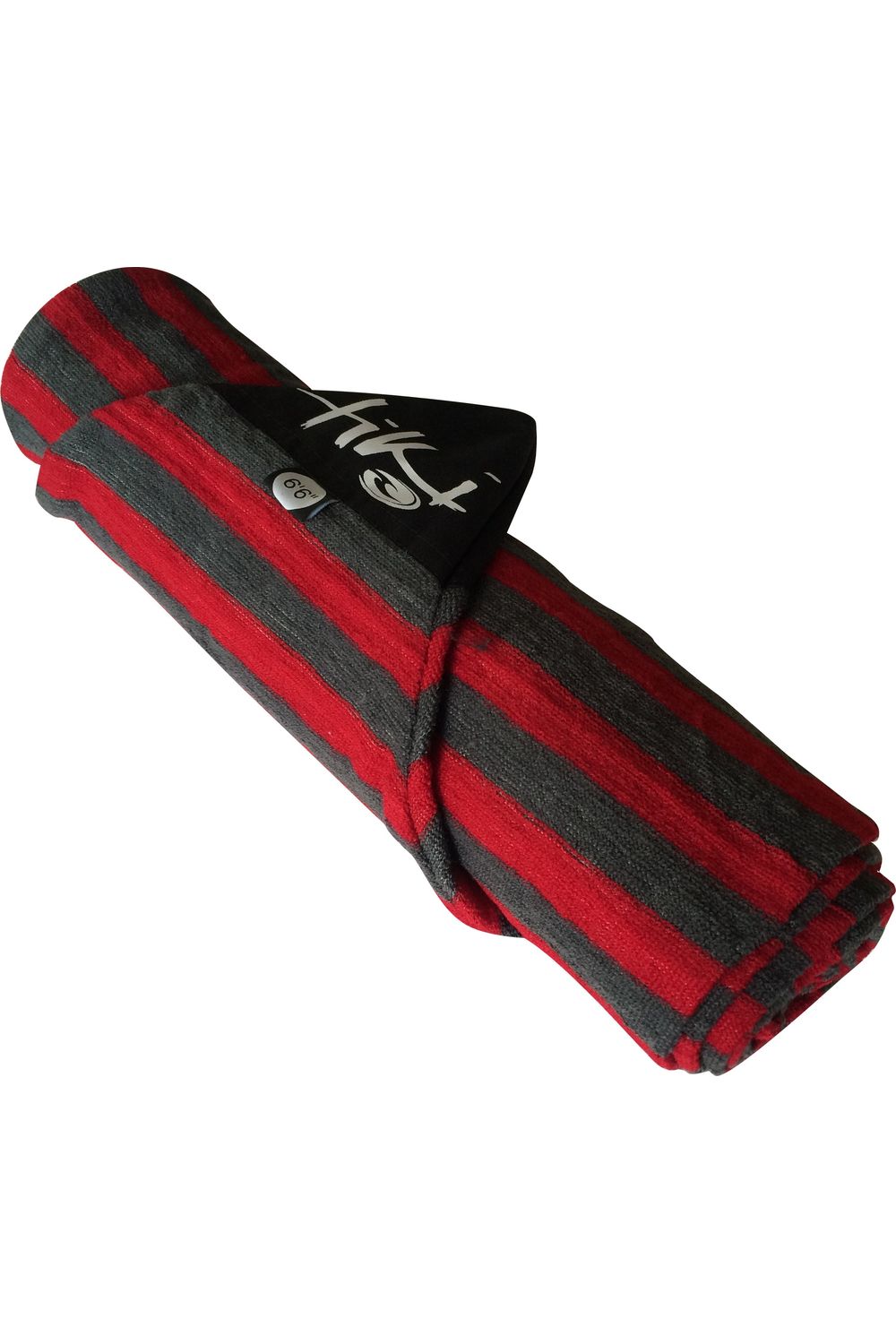 Tiki Surfboard Stretch Sock - Shortboard Shape Red Grey