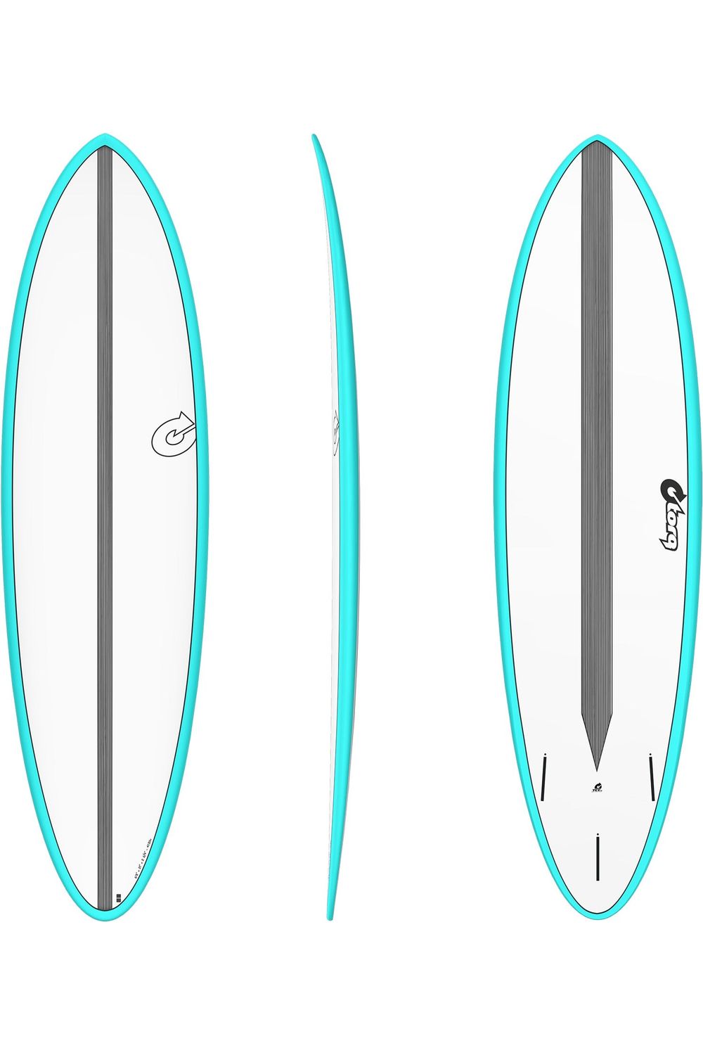 Torq TET Mod Fun Surfboard with Carbon Strip In Miami Blue