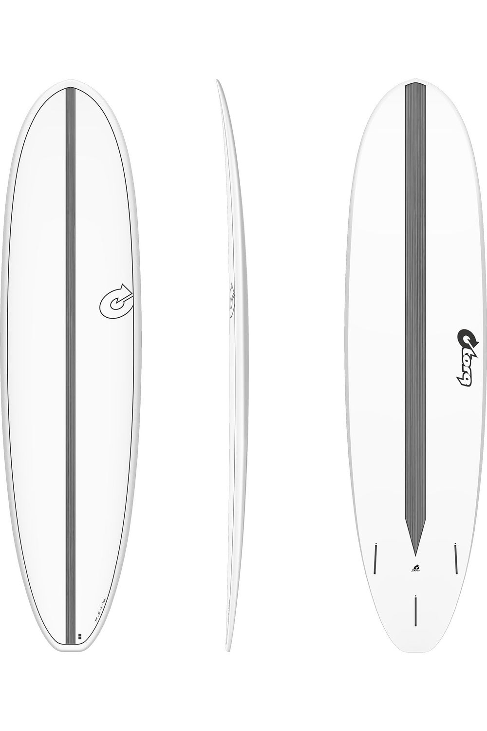 Torq TET Mod Fun V+ Surfboard with Carbon Strip: White