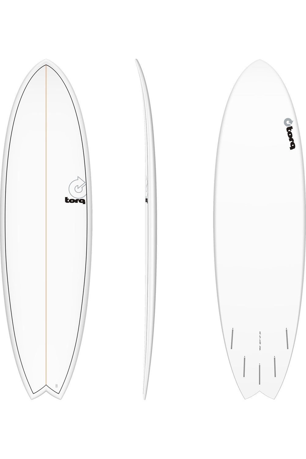 Torq TET Mod Fish Pinline White Surfboard
