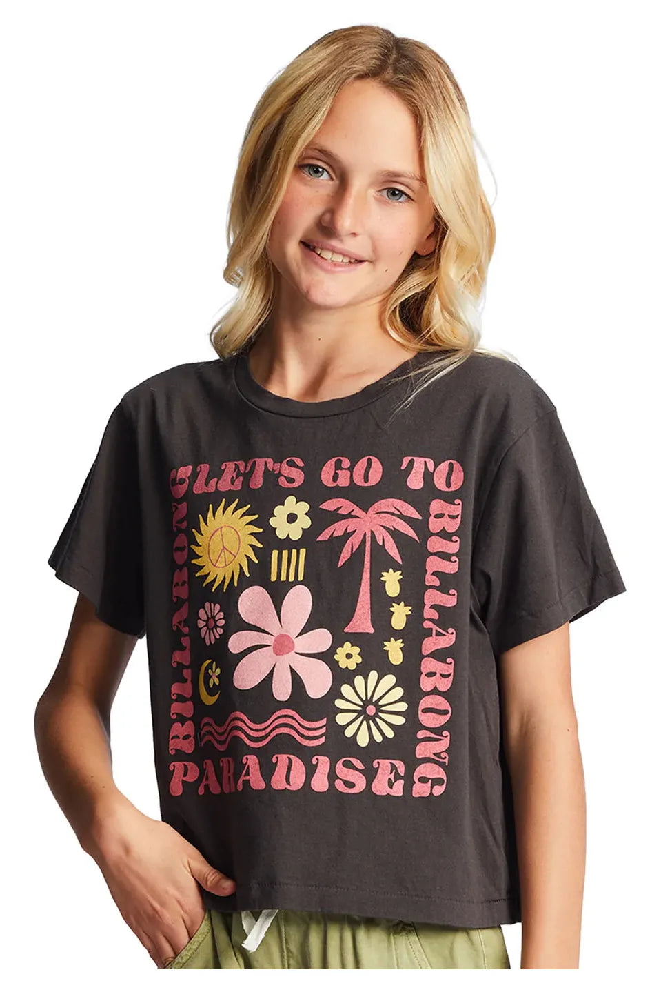 Billabong Let Go To Paradise Girls Short Sleeve T-Shirt