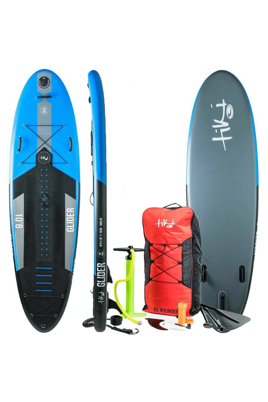 Tiki 10'6 Glider Sup Inflatable Pack + Accessories Pack with Paddle