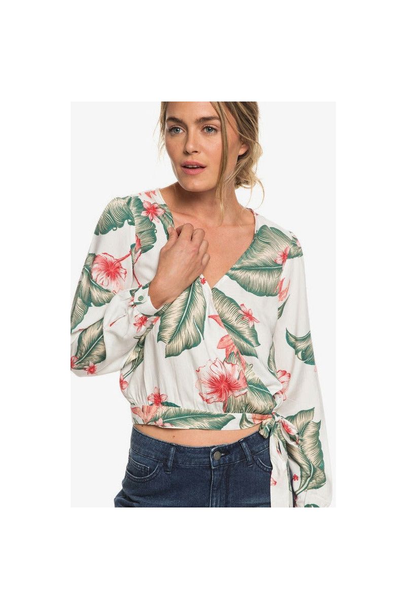 Roxy Empire State View Long Sleeve Wrap Top