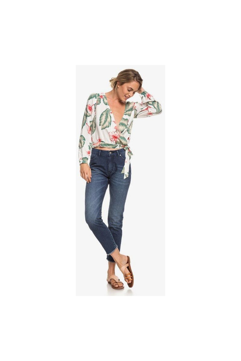 Roxy Empire State View Long Sleeve Wrap Top