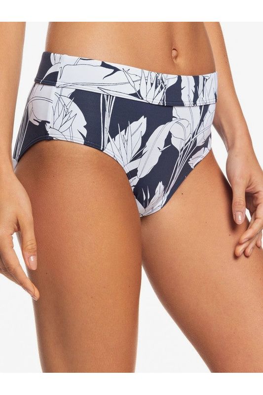 Roxy Printed Beach Classics Mid Waist Bikini Bottoms