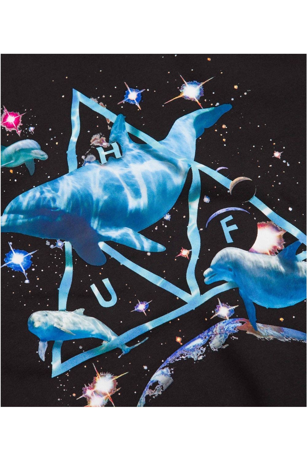Huf Space Dolphins Wash Crewneck