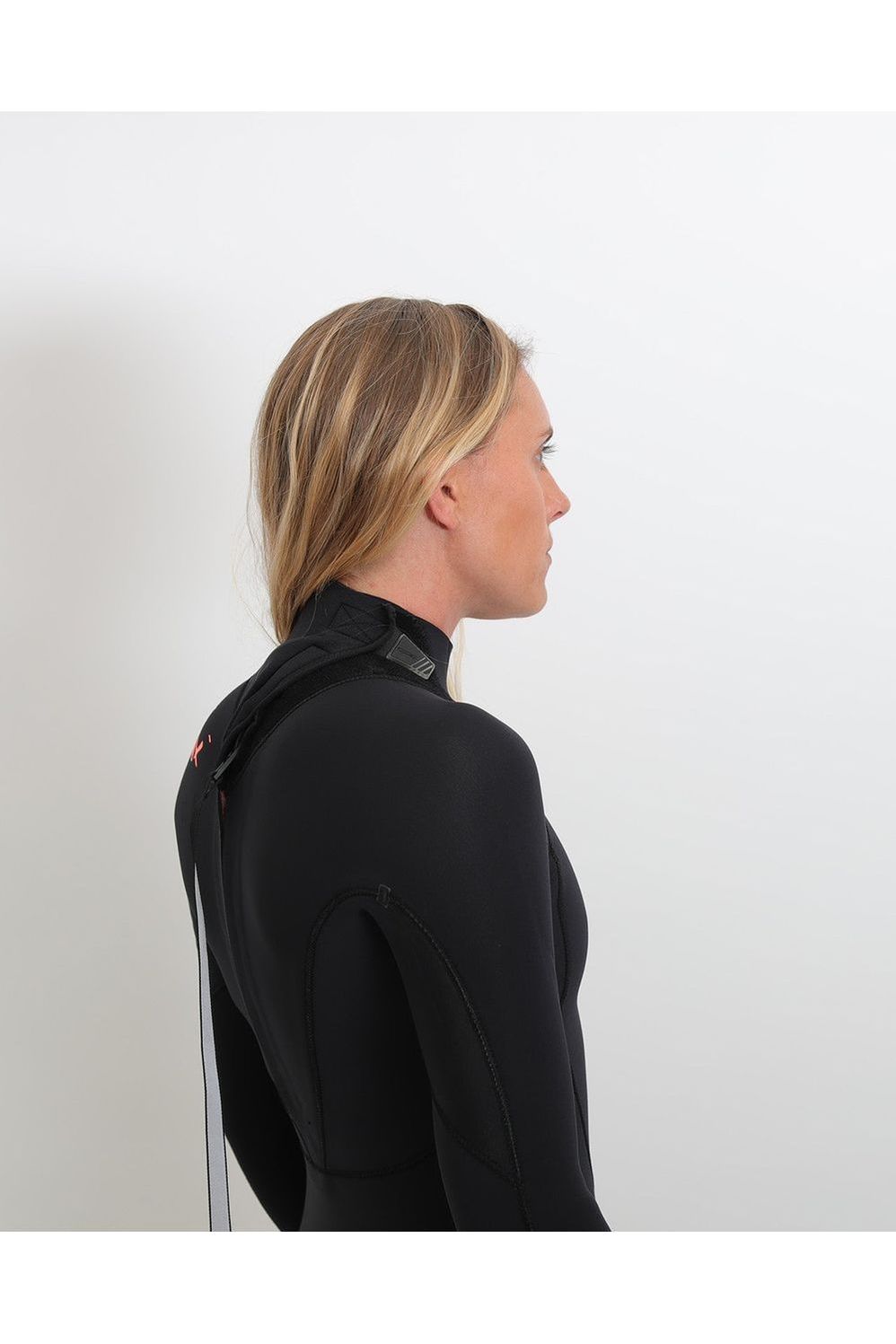 Tiki Women's Zepha2 4/3 Wetsuit GBS - Back Zip - Black/Peach