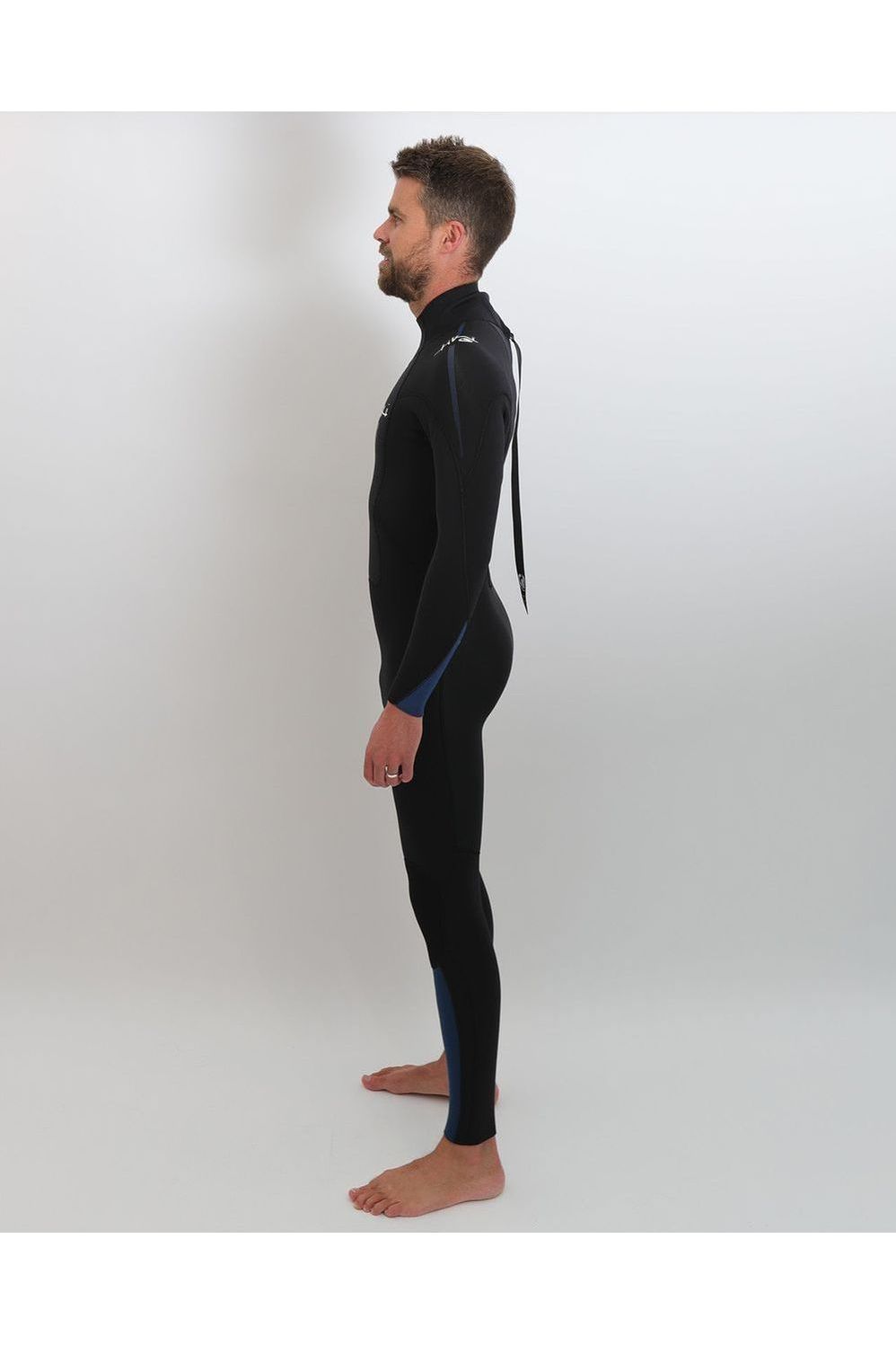 Tiki Mens Tech 4/3 GBS Wetsuit - Back Zip - Black/Blue