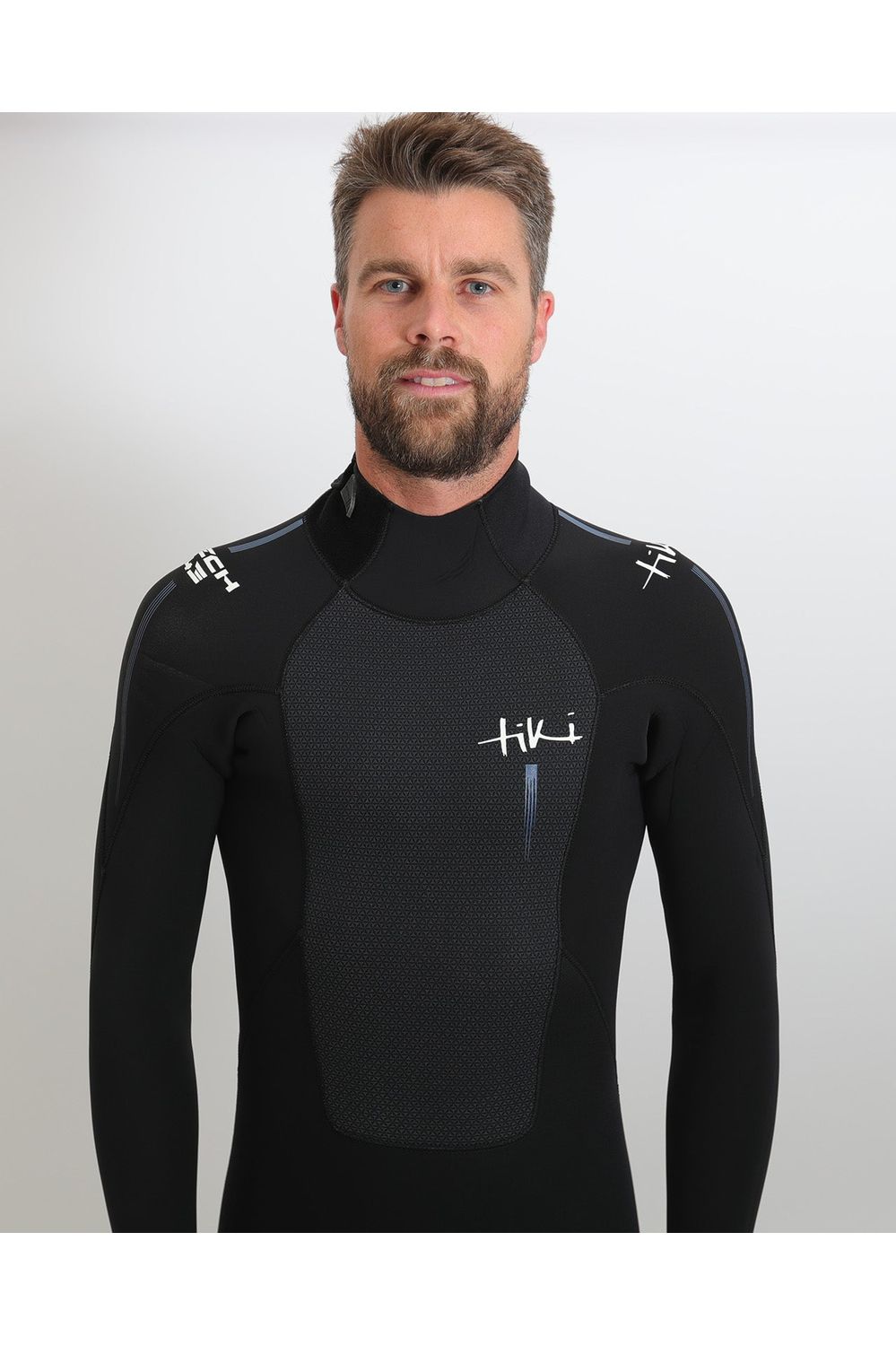 Tiki Mens Tech 5/4/3 GBS Wetsuit - Back Zip - Black/Blue