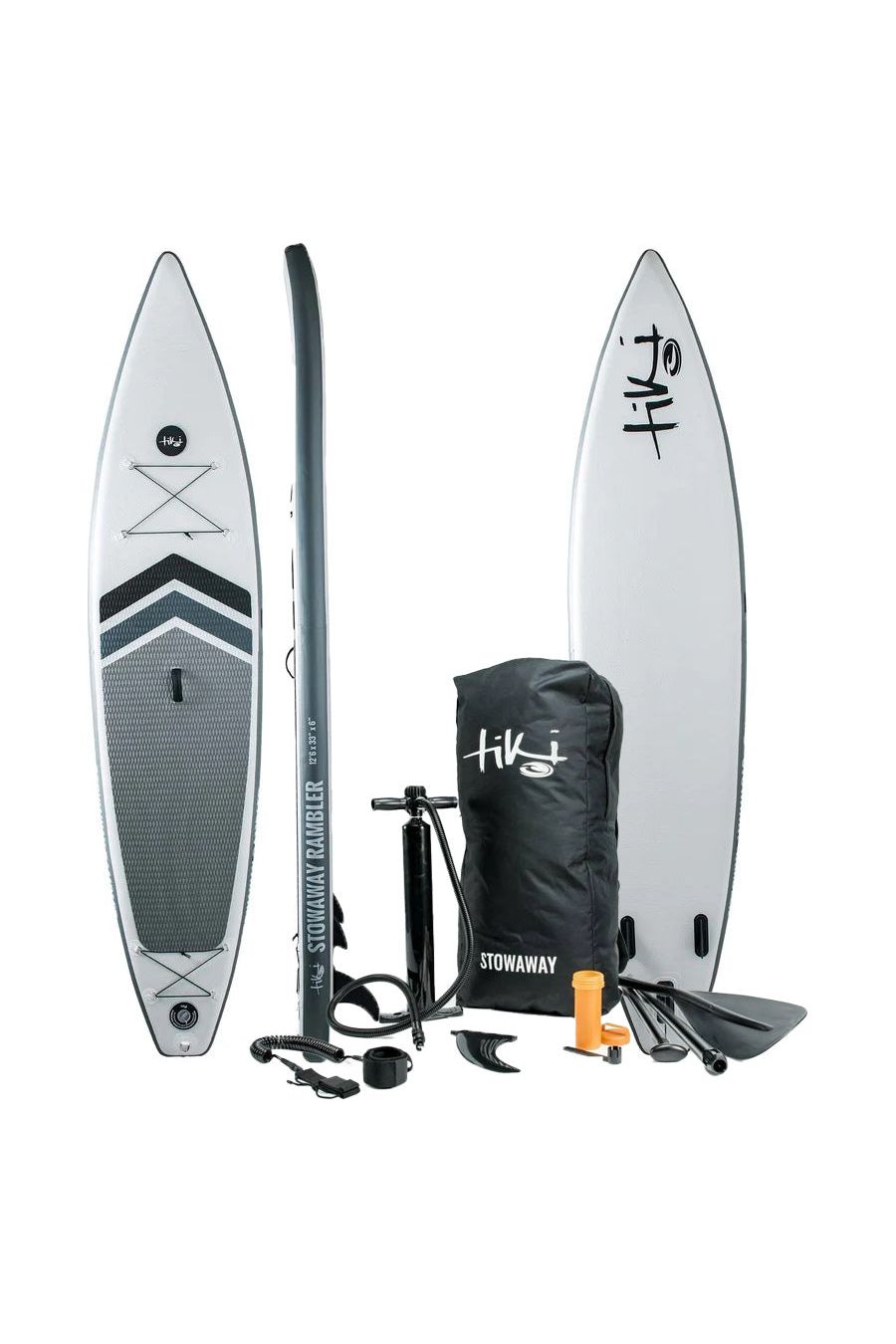 Tiki 12'6 Stowaway Rambler Inflatable SUP + Accessories Pack with Paddle